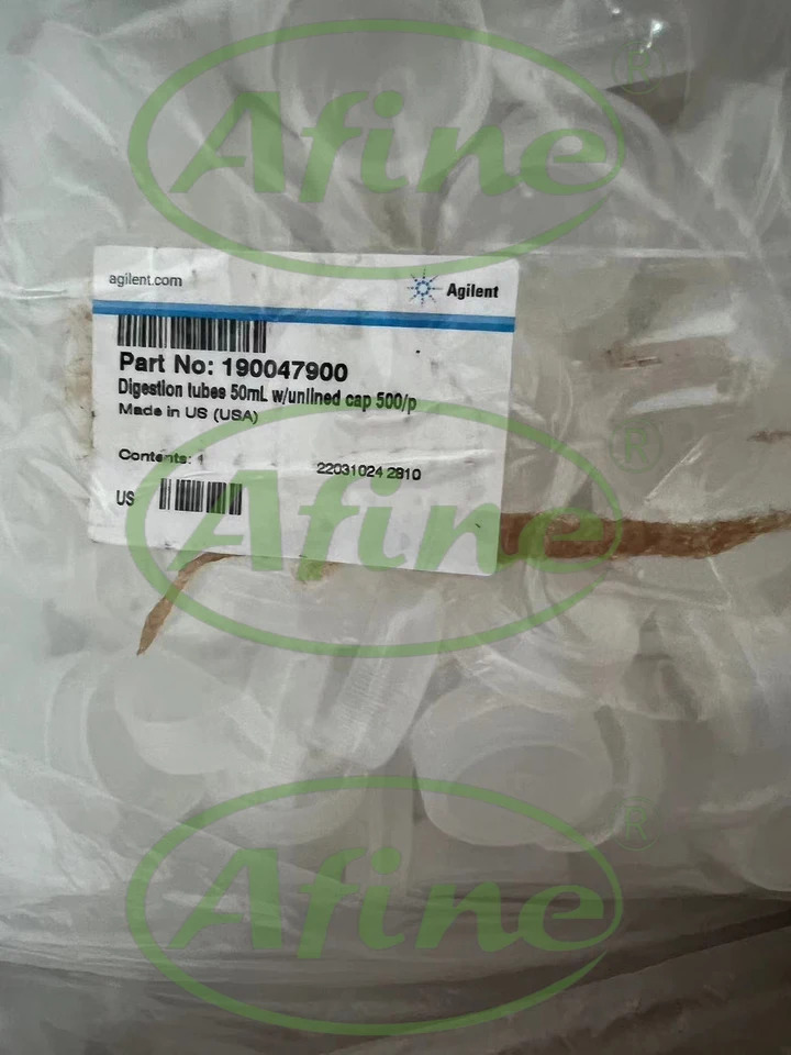 AFINE Agilent 190047900 50 mL 소화관 나사형 천연 라이너리스 캡 500/pk