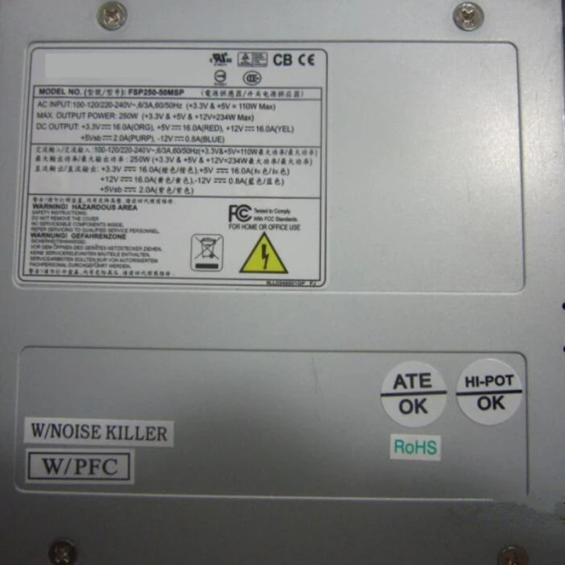 IBM거PSU 250W 전원공급장치 FSP250-50MSP DPS-248AB DPS-250AB-10 B 7 C 7B DPS-250AB-52 A 14 38 DPS-224AB