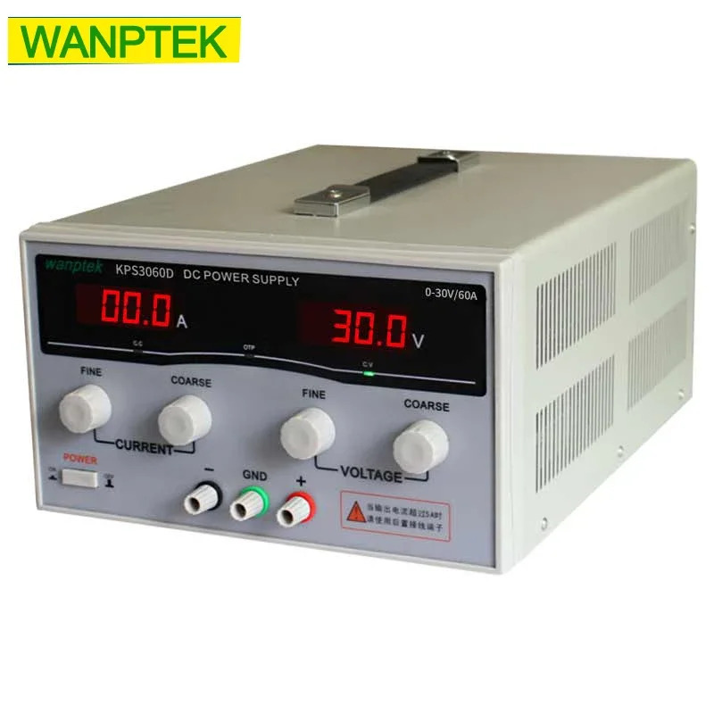 고정밀 고출력 조절식 LED 디스플레이 스위칭 DC 실험실 전원공급장치 220V 0-30V 0-60A KPS3060D