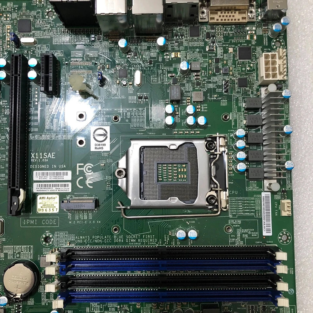 Supermicro 워크스테이션 마더보드 C236 LGA1151 칩셋X11SAE