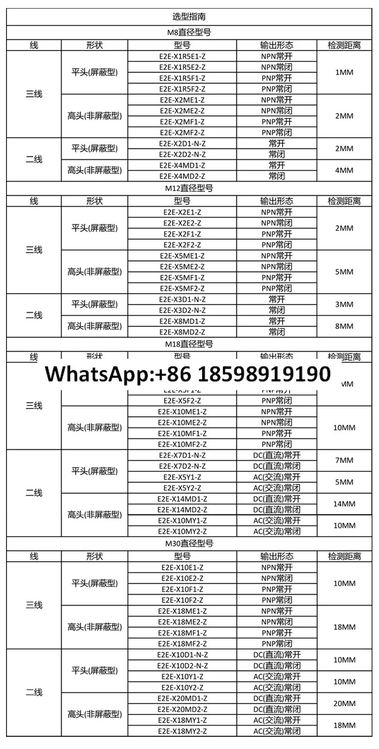 스위치 E2E X2D1 N X3D1 X7D1 X10ME1 Z X14MD1 X18MF1