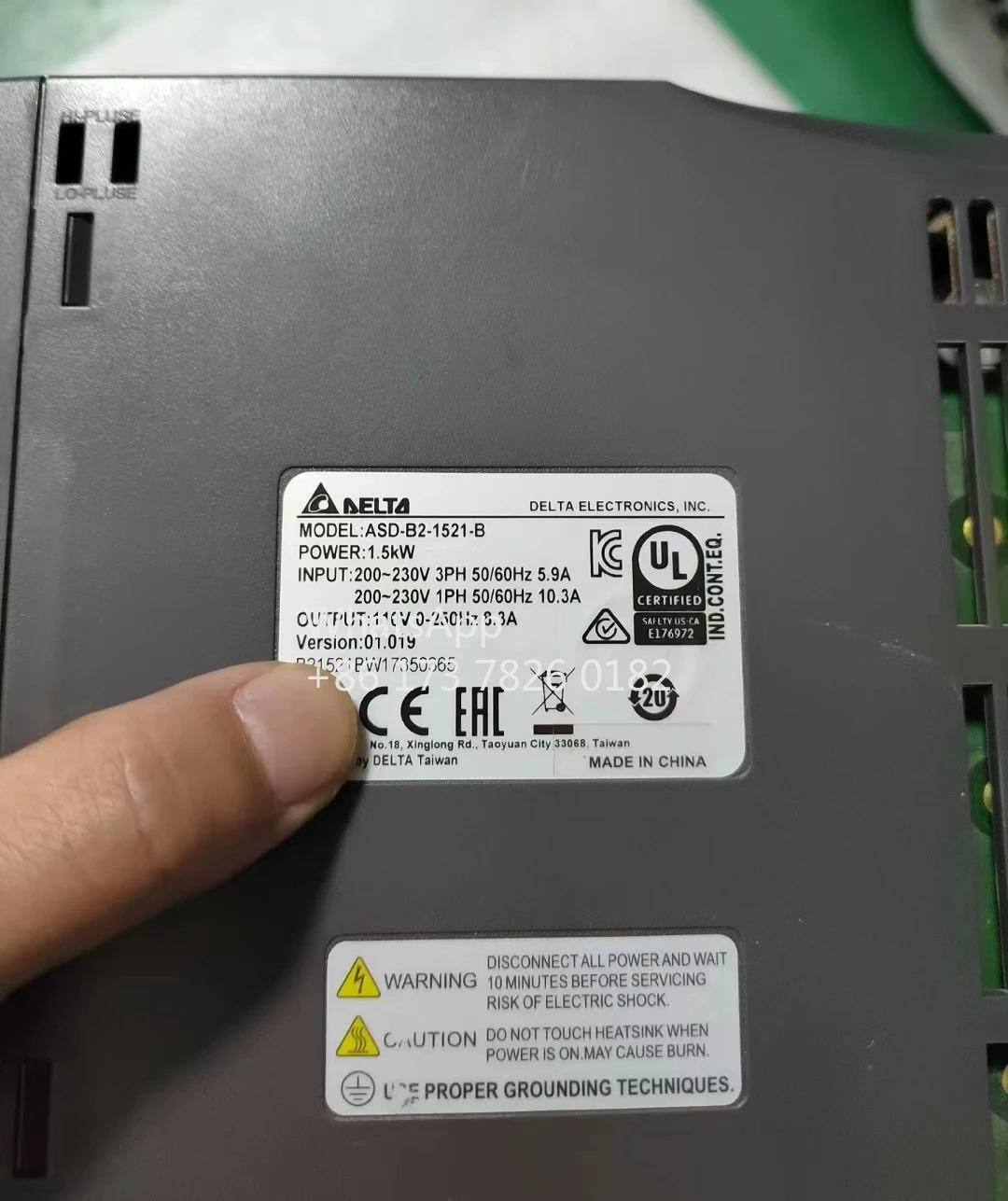 ASD-B2-1521-B ECMA-E21315RS 서보 드라이브 1.5kW 서보모터 리퍼 기능 세트 사OK