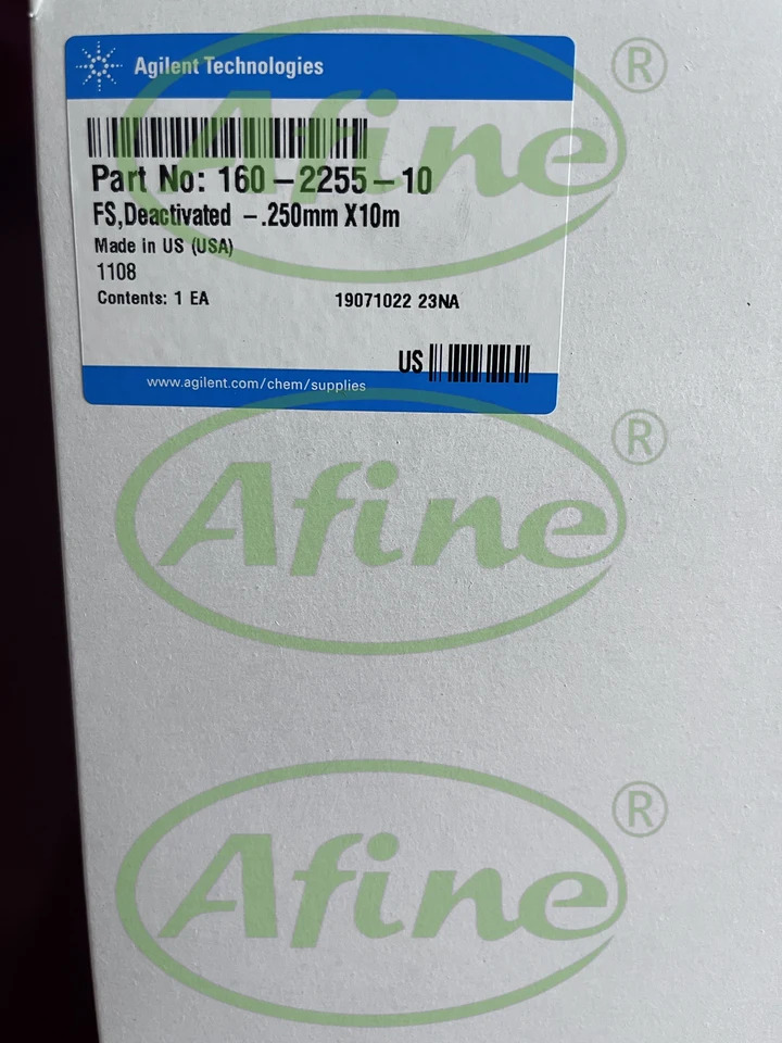 AFINE Agilent 튜브 리텐션 갭 160-2255-10 크빈티지토그래피 컬럼 비활성화 융합 실리카 10m 0.25mm OD 0.35mm