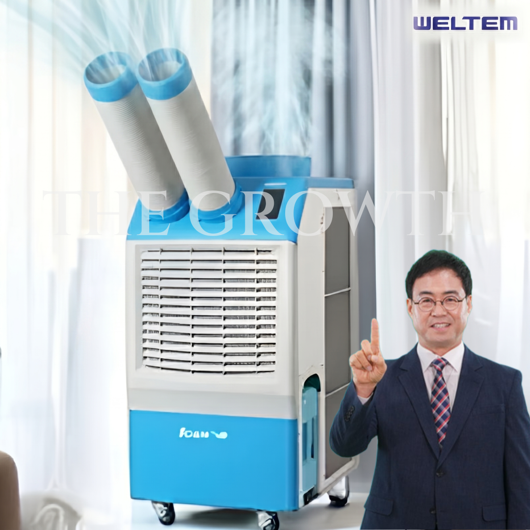 코끼리냉풍기 산업용냉풍기 공업용 웰템 국산 2구 냉방능력 4700W AS2년보증 - 상품 이미지