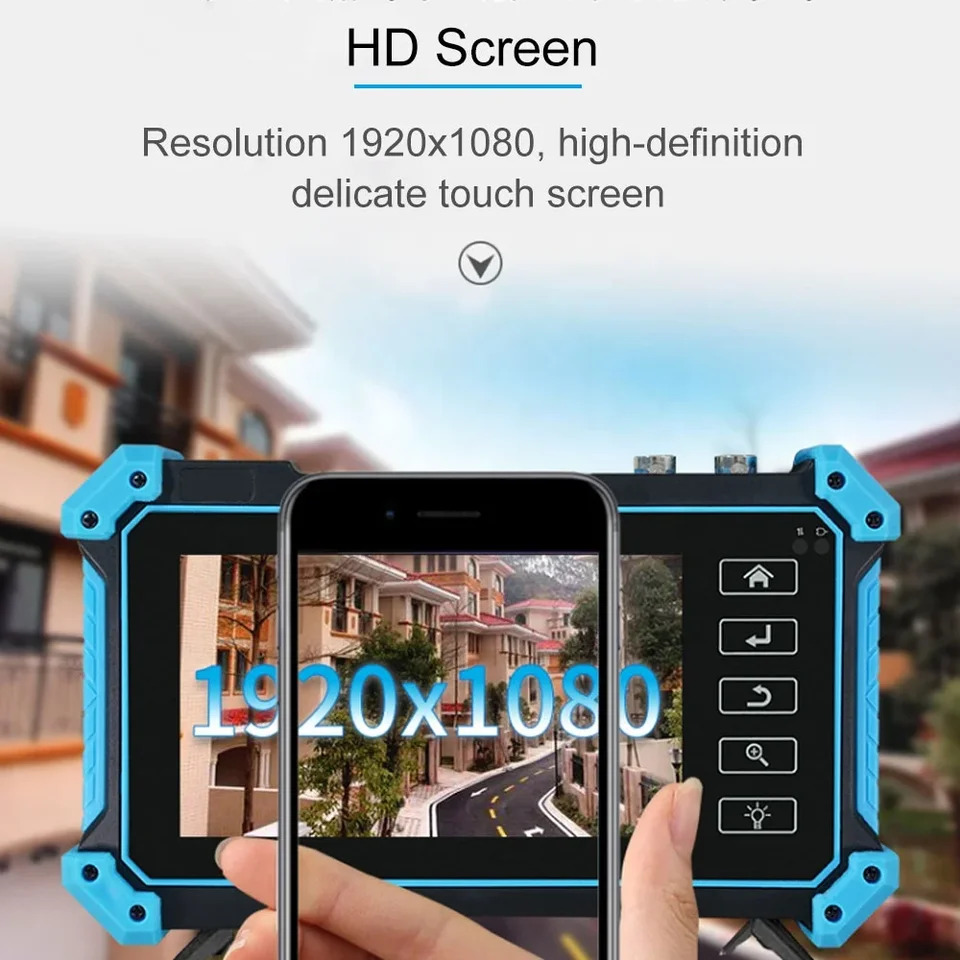 CCTV 카메라 테스터 올인원 IPC5100plus DC12V 출력 POE 와이어 트래커 5 인치 4k