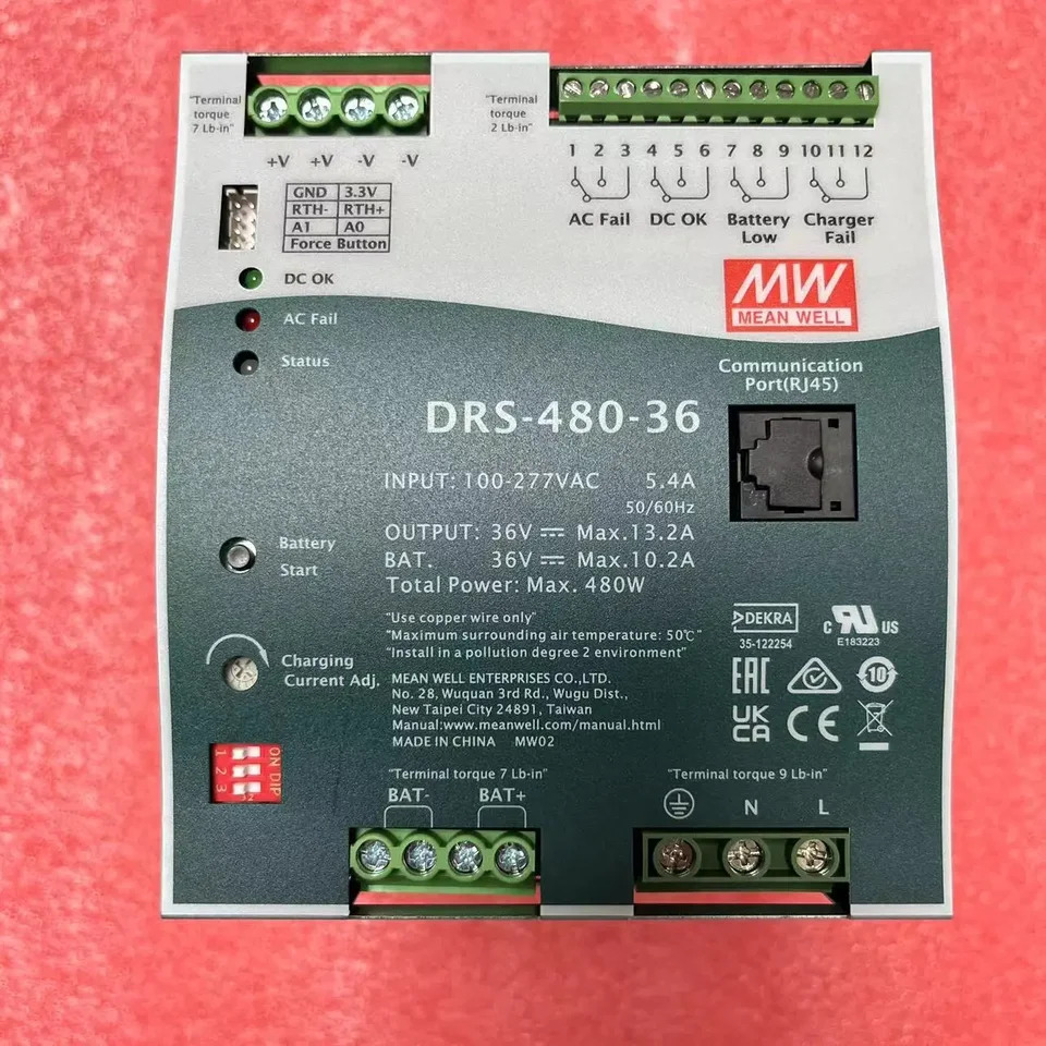 Mingwei 지능형 보안전원공급장치 UPS 통신 기능 480W DRS-480-24 36 48V