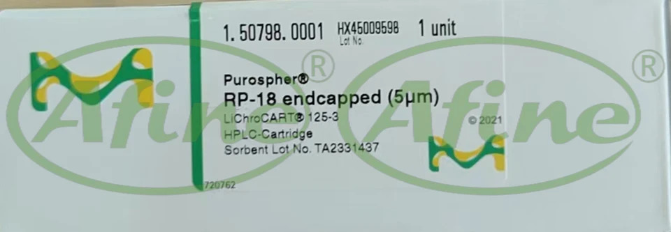 AFINE Merck Purosper RP-18 엔드캡 5 m hp호환LC 컬럼 1.50798.0001