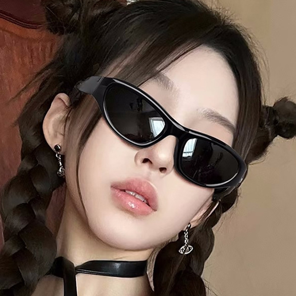 Y2K 여성 선글라스 무드컬러 아이웨어 데일리 스트릿 레트로 촬영 패션 X7 핑크 프레임 머큐리 - 상세 이미지 4