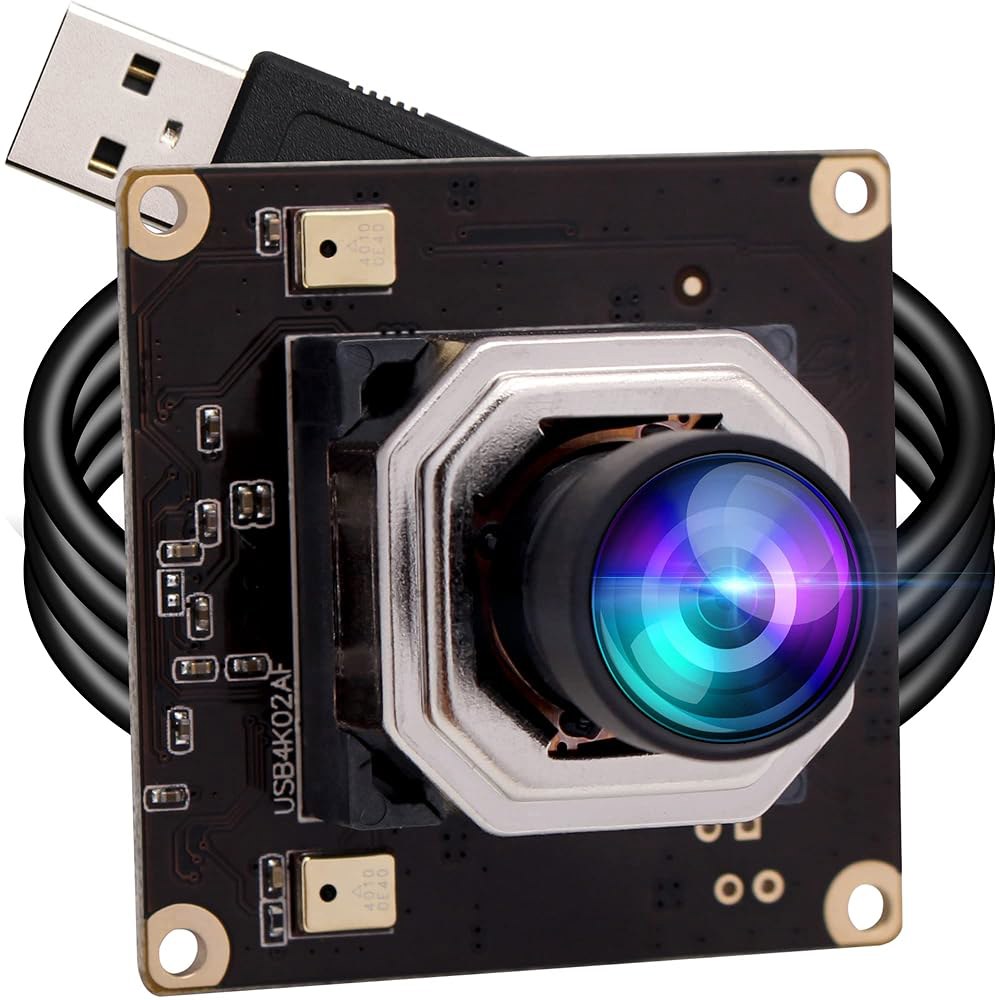 4K USB 카메라 모듈 자동 초점 노트북용 컴퓨터 라이트번 8mp IMX415 및 PC 라즈베리 비디오 보드 산업용 웹캠 USB2.0 UVC 오디오 미니 파이 - 상품 이미지