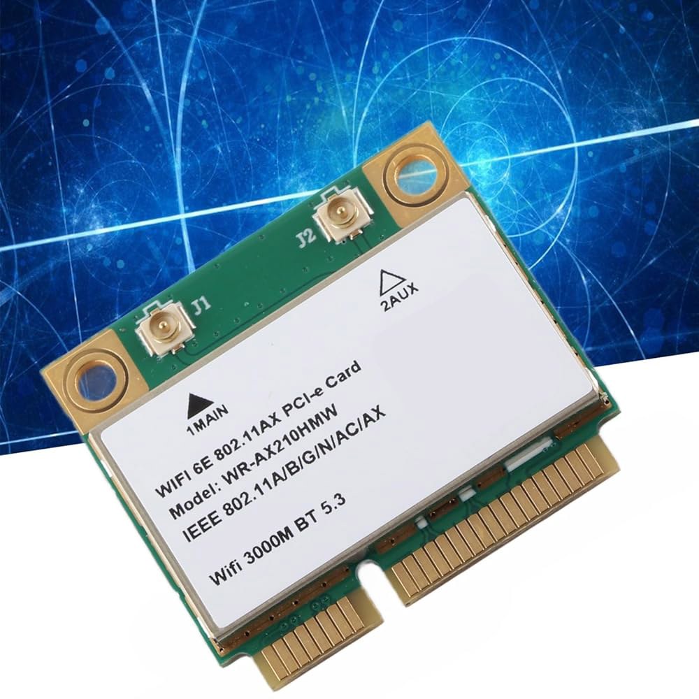 AX210HMW Wi-Fi 카드, 5374M 6E 무선 블루투스 트라이밴드 5.2, 내부 네트워크 MU-MIMO 노트북용 모듈, 6GHz 카드 미니 PCIE - 상세 이미지 3