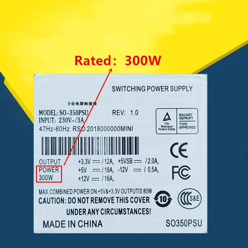 Rosor AIO ITX FLEX NASPSU 소형 1U 300W 전원공급장치 SO-350PSU 신
