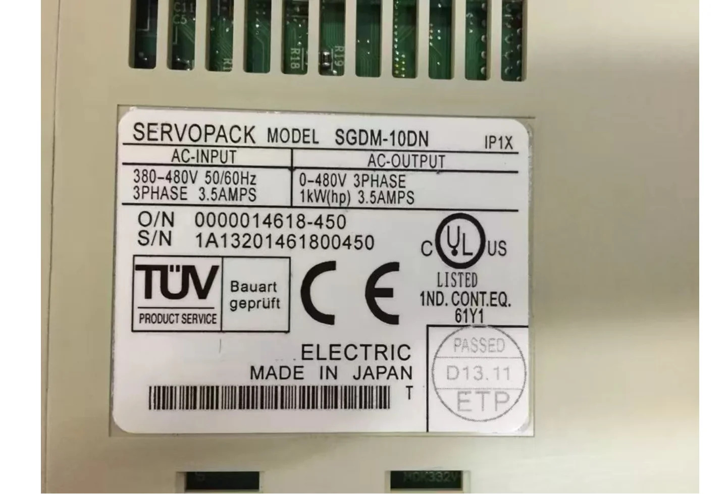 SGDM-10DN 서보팩 서보 드라이버 12개월 SGDM10DN