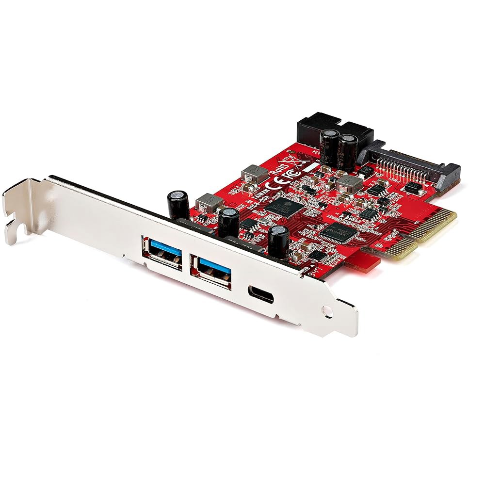 5포트 USB PCIe 카드 - 10Gbps 3.1세대 2 카드(1x USB-C 및 2x USB-A 포함) 1x 2포트 IDC(내부 5Gbps 헤더 확장) C PCI Express - 상품 이미지
