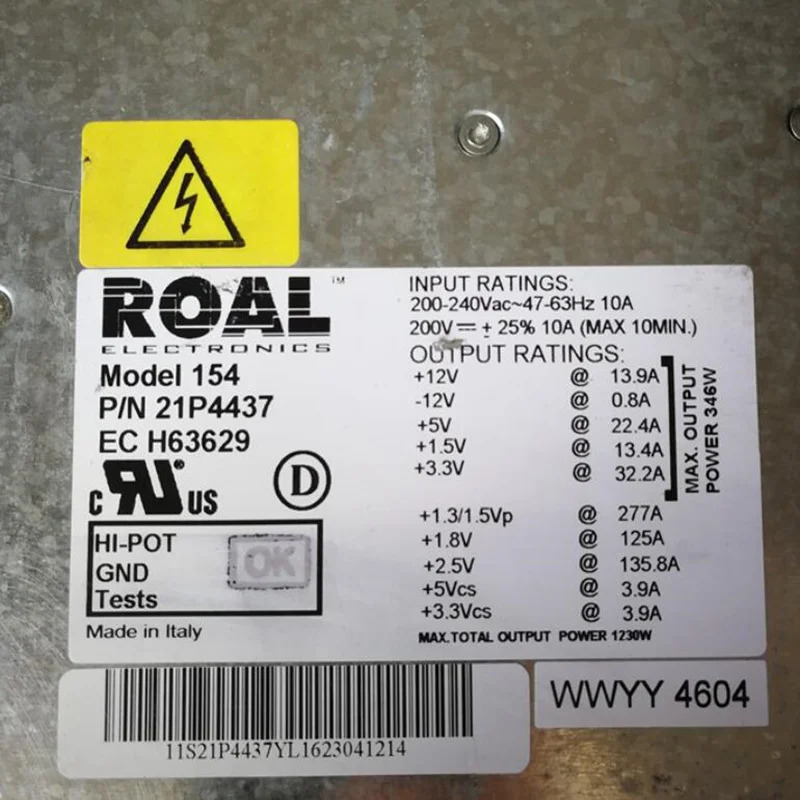 ROAL 6287 51B4 1230W 154 21P4437리퍼 전원공급장치