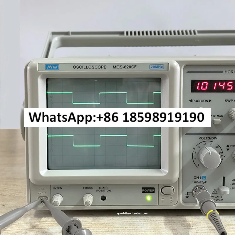MOS 620CF 아날로그 오실로스코프 대역폭 20M 듀얼 트레이스 채널6비트 주파수 측정기 포함