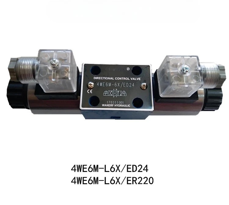 스위칭 밸브 4WE6E-L6X 4WE6G-L6X/AC220/DC24 3위치 4방향 유압 솔레노이드 방향 플레이트