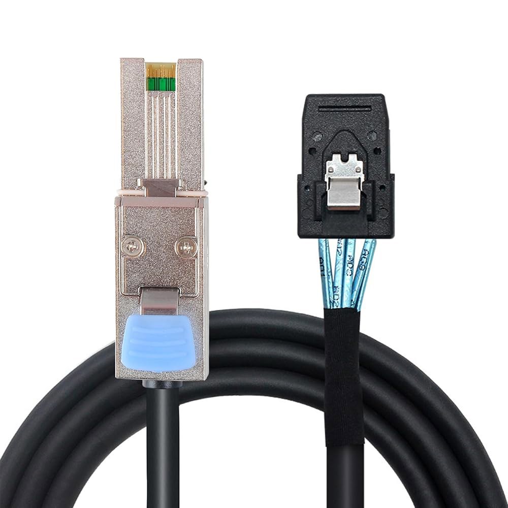 Heretom 외장 미니 SAS 28AWG 수 SFF-8088 SFF-8087 케이블 1m - 데이터 26핀 내부 36핀 - 상품 이미지