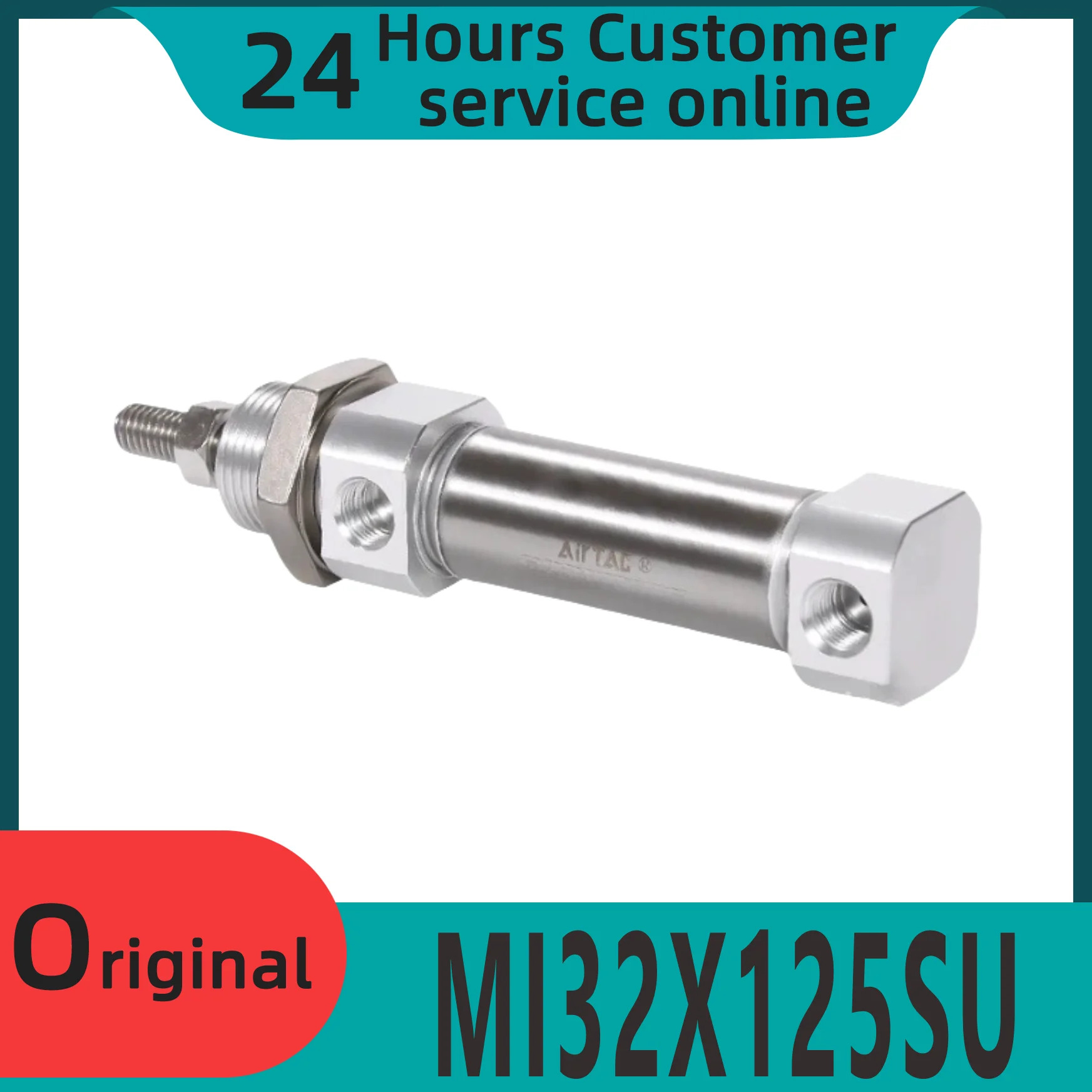 오리지널 스테인레스 스틸 미니 실린더 MI32X125SU MI32X150SU MI32X160SU MI32X175SU MI32X200SU 신