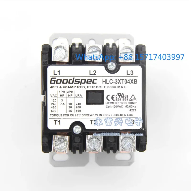 HLC-3XT04XB 40A 120VAC Goodspec AC 접촉기 릴레이 전기 보일러