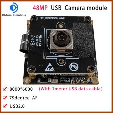 48MP USB 카메라 모듈 200ms  자동 초점 79도 렌즈 산업용 웹캠 보드 80006000 La