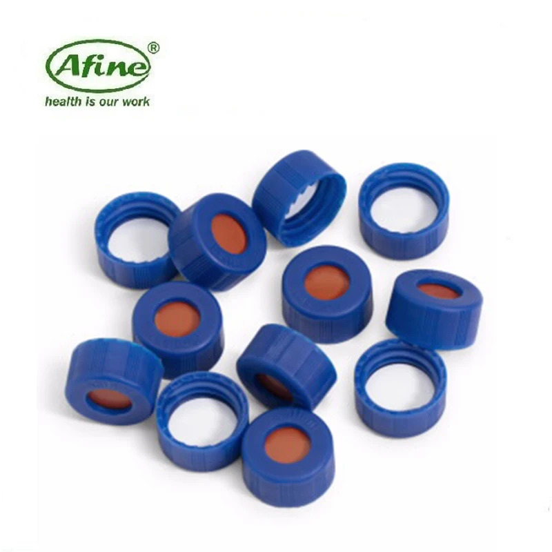 AFINE Agilent 스크류 탑 캡 5182-0717 블루 PTFE/레드 실리콘 셉타 2ml