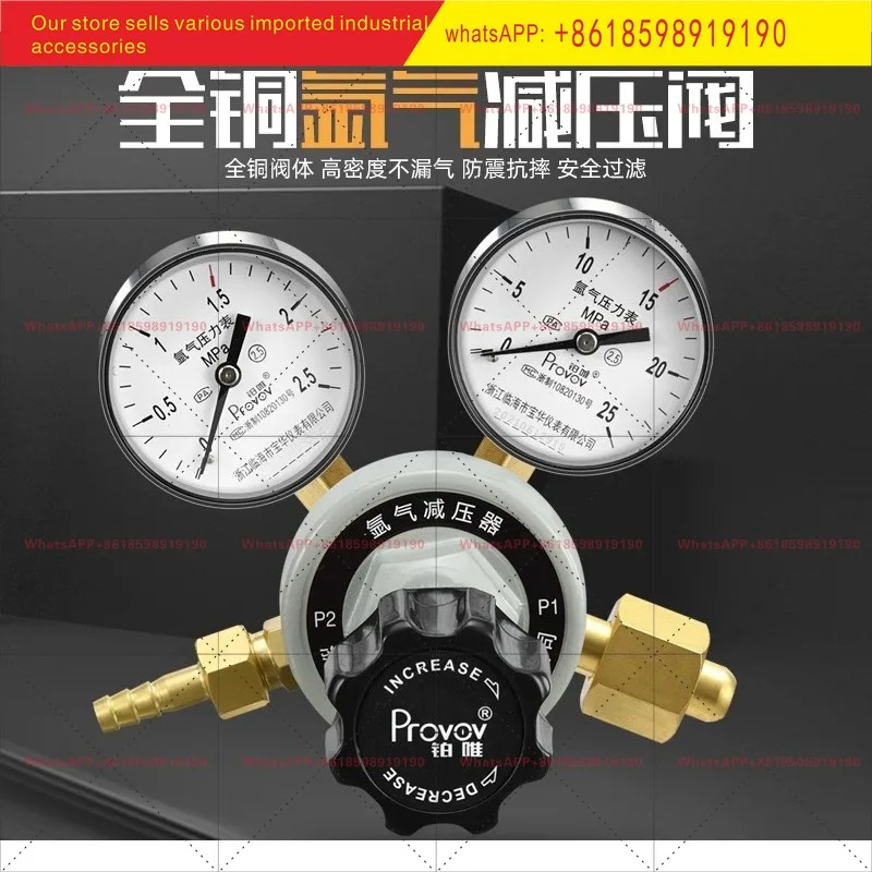 아르곤 실린더 감압기 YQAR 07 올코퍼 감압 밸브 2 5 25MPa 압력 게이지 더블 헤드 플래티넘 전용