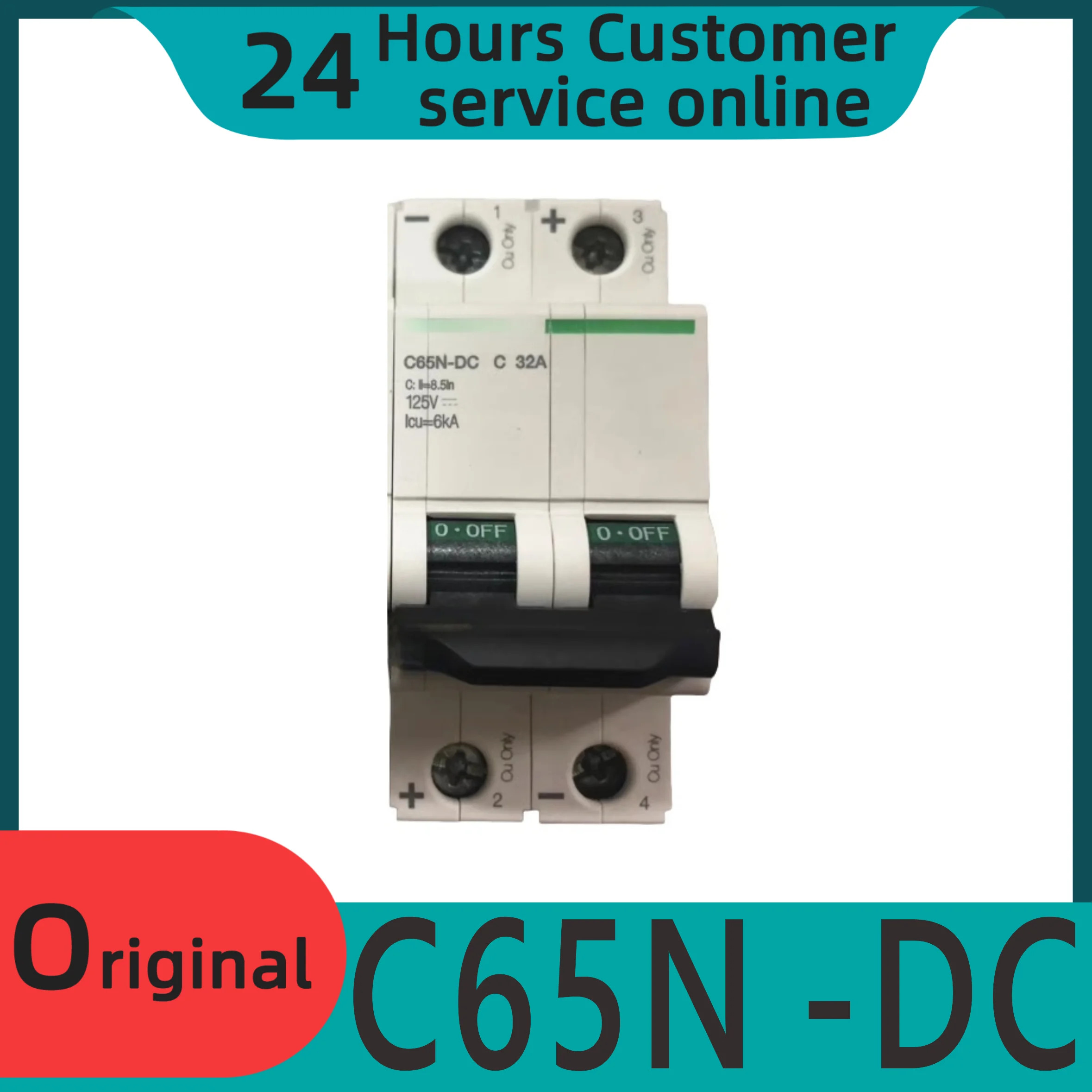 오리지널 C65N-DC 회로차단기 에어 스위치 2P C32A A9N22428