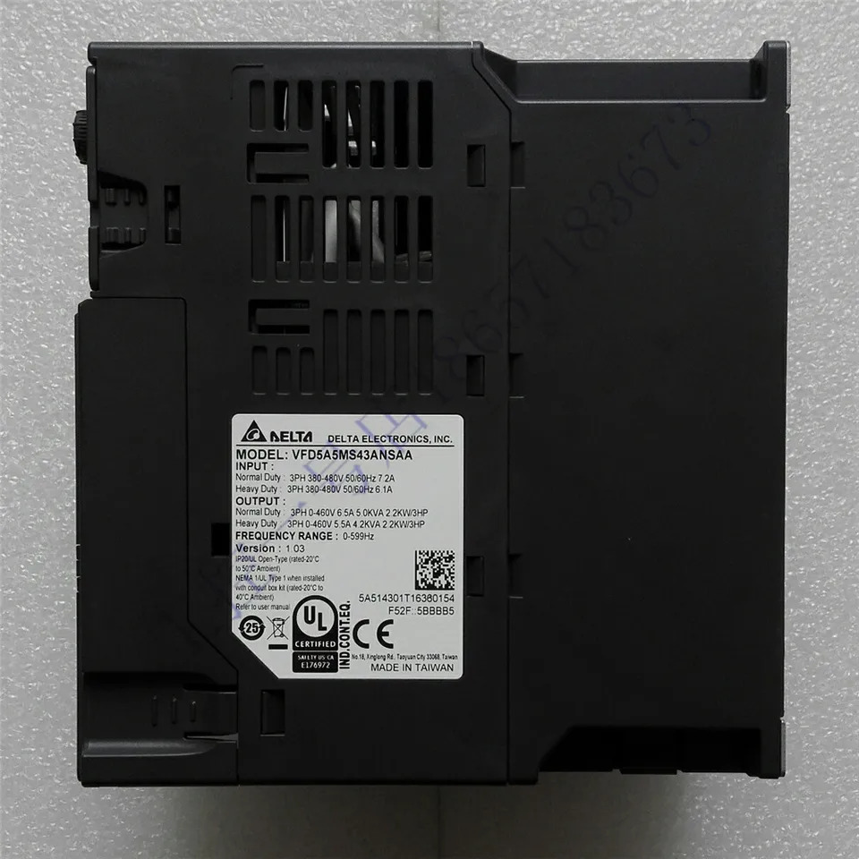 델타 MS300 시리즈 인버터 VFD65AMS호환23ANSAA 15KW 3상220V