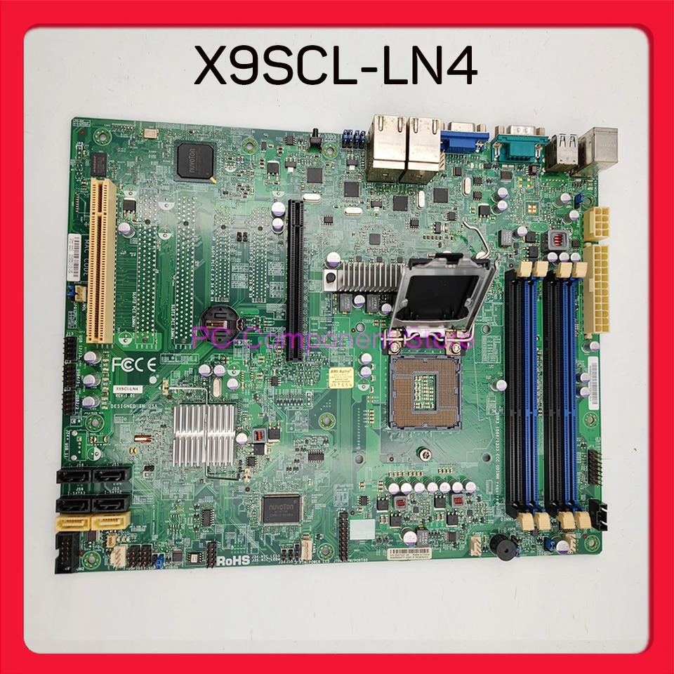 Supermicro 서버 마더보드 C202 칩셋 LGA 1155 지원 Xeon E3-1230V2 4 기가비트 이더넷X9SCL-LN4