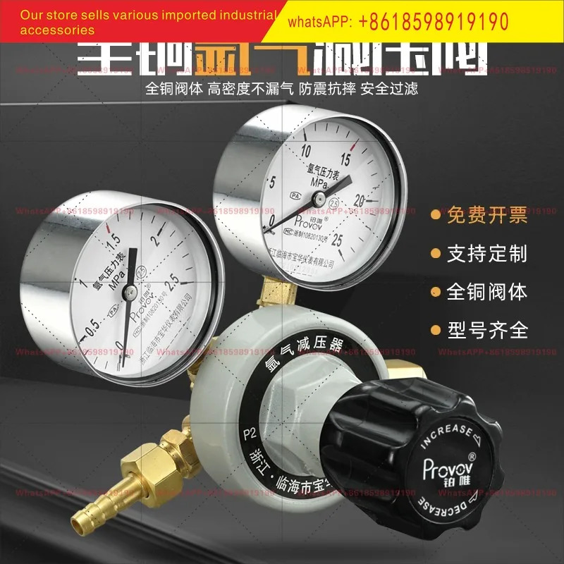 아르곤 실린더 감압기 YQAR 07 올코퍼 감압 밸브 2 5 25MPa 압력 게이지 더블 헤드 플래티넘 전용