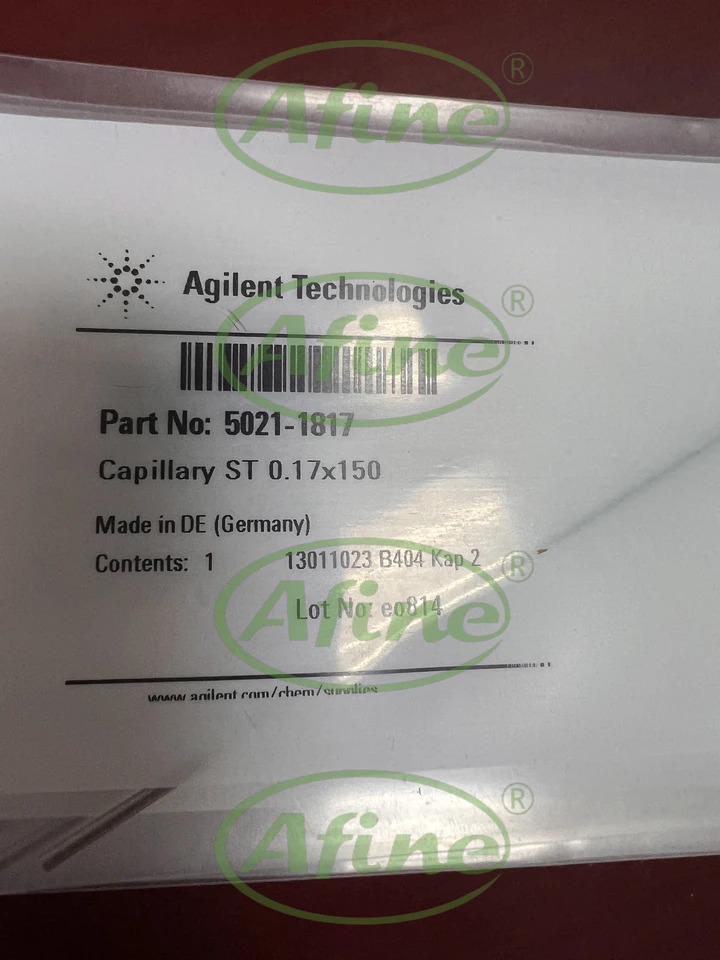 AFINE Agilent 스테인레스 스틸 모세관 튜브 5021-1817 0.17x150mm 연결 없음