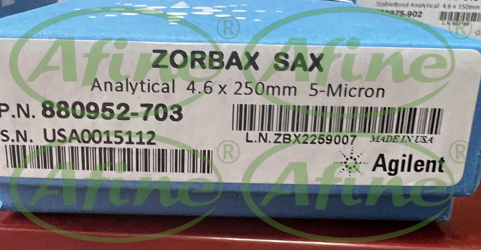 AFINE Agilent ZORBAX 이온 교환 럼 880952-703 SAX4.6x250mm 5 m hp호환LC