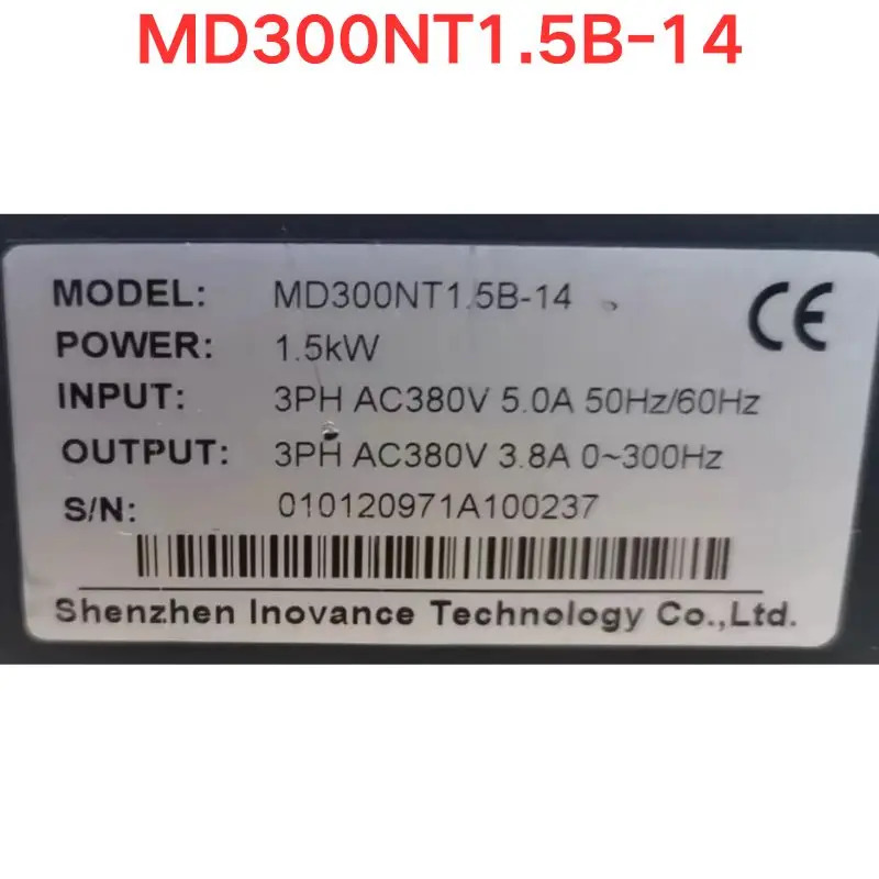 리퍼 Inovance MD300NT1.5B-14 주파수 변환기 기능 OK