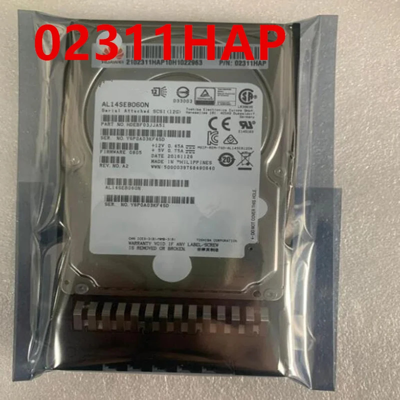 화웨이호환 V3 V5 오리지널 하드 600GB SAS 2.5 인치 10k 128MB 서버 HDD 02311HAP 신