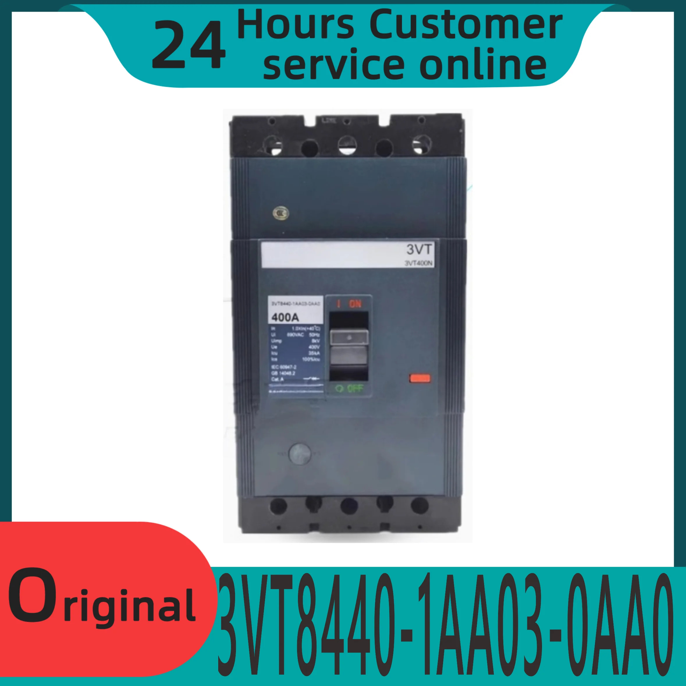 오리지널 몰드 케이스 회로차단기 3VT8440-1AA03-0AA0 3P 400A