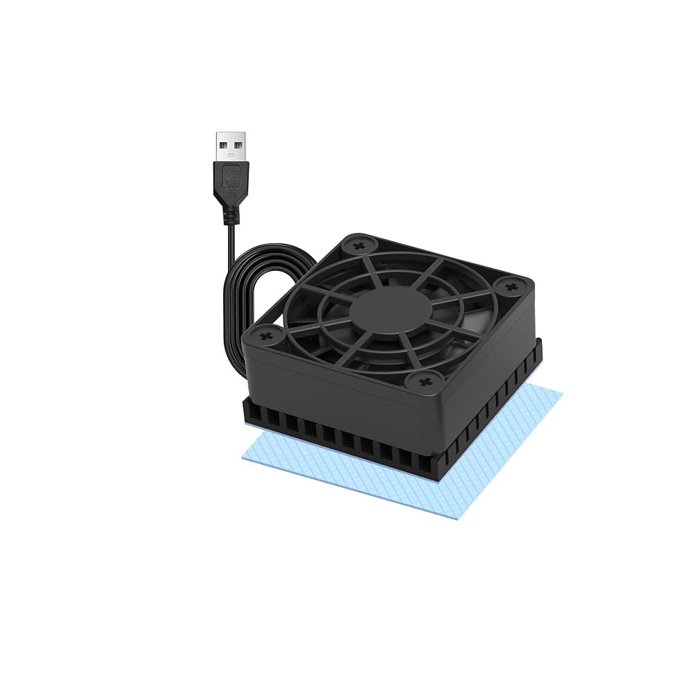 PANO-MOUNTS 40mm 미니 USB 라디에이터 책상 포함 팬, 알루미늄 및 패드 HDD 열 4010 효율적인 프린터용 카드 그래픽 조용하고 3D 5mm 라우터 방열판 - 상품 이미지