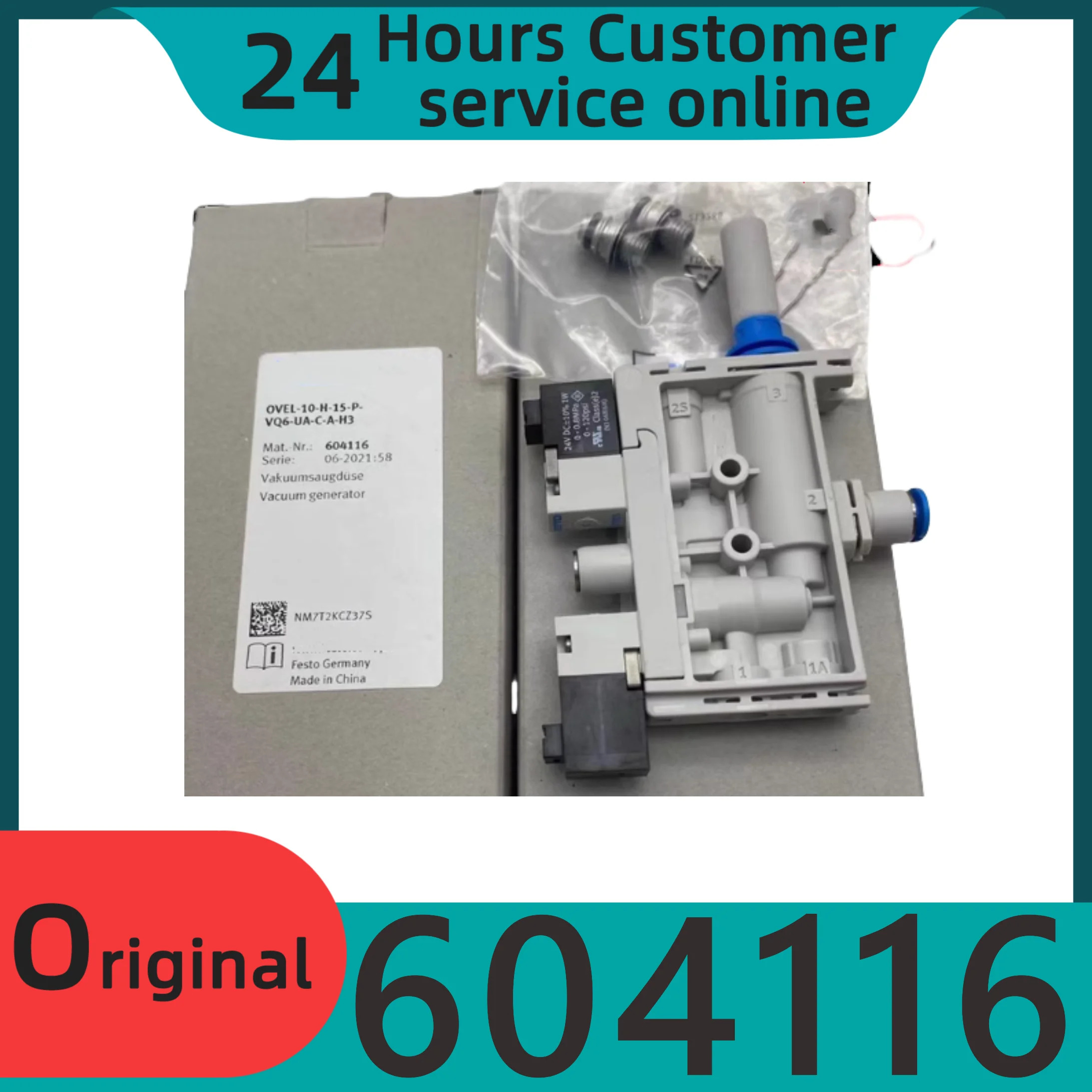 오리지널 진공 발생기 OVEL-10-H-15-P-VQ6-UA-C-A-H3 604116