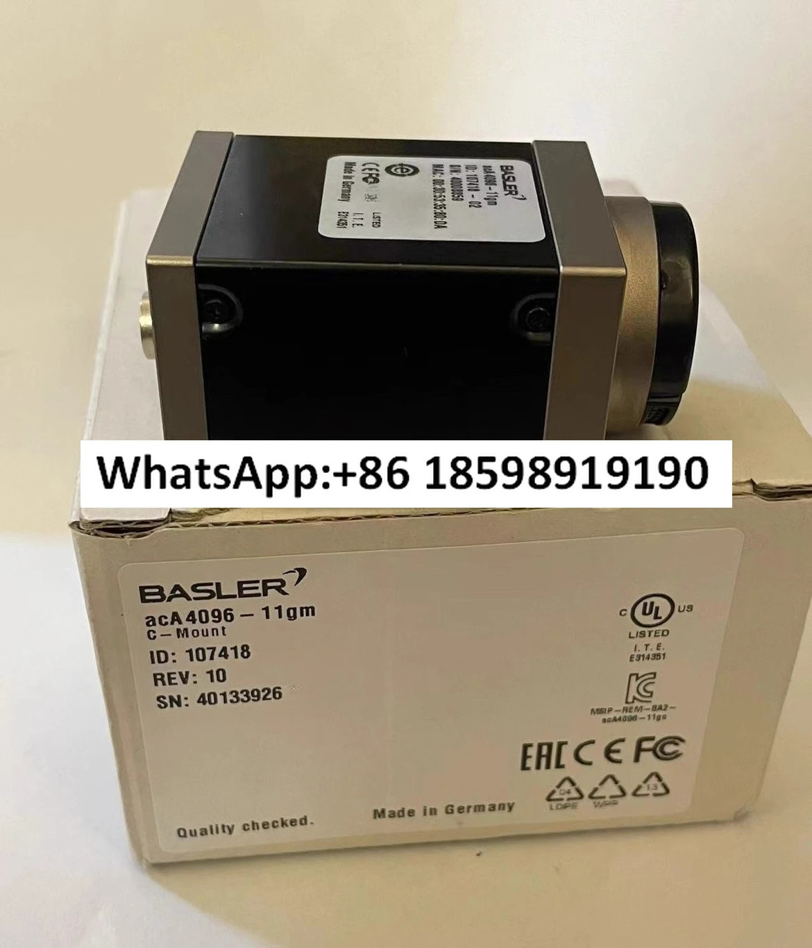 독일된 acA4096 11GM호환 gc 산업카메라 기능 패키지
