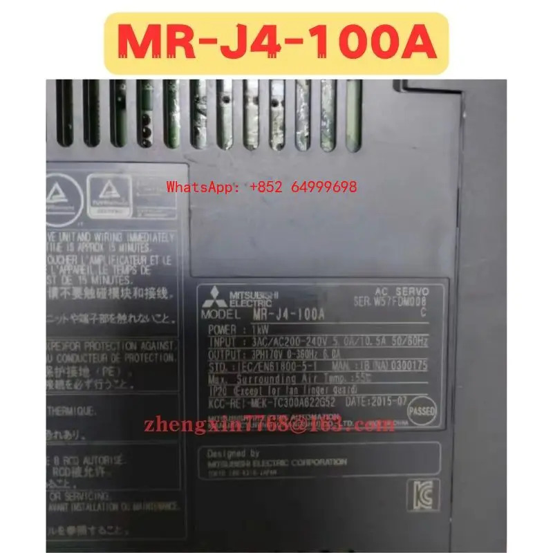 리퍼 서보 드라이브 MR-J4-100A 정상 기능 완료 MR J4 100A