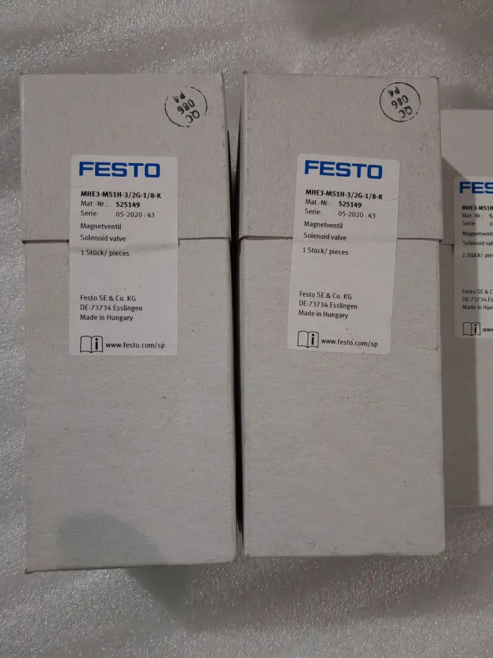 독일 FESTO Festo 고주파 솔레노이드 밸브 MHE3-MS1H-3/2G-1/8-K 525149 포장