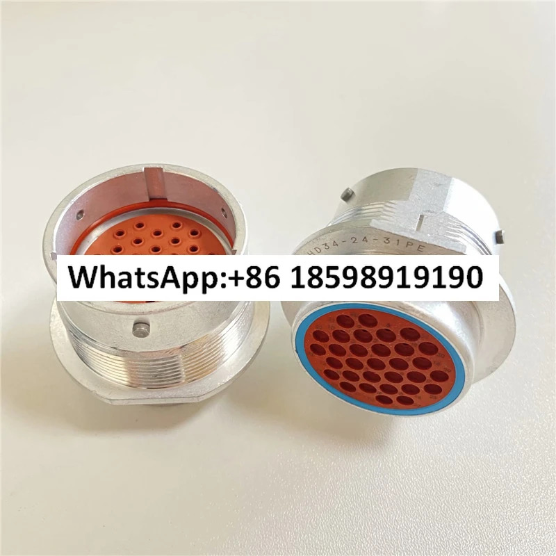 HD34 24 31PE 원형 커넥터 31P 수핀 플매트 카펫 러그 소켓