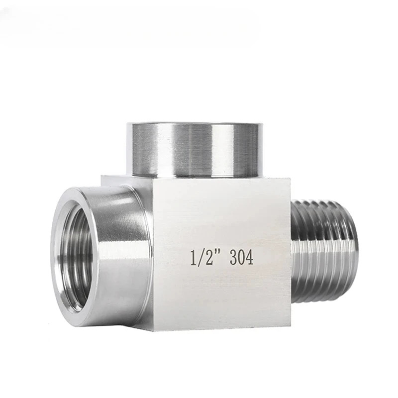 10pcs 304 고압 내부 외부 스레드 티 조인트 텍스트 압력 게이지 수도관 4/15 M20