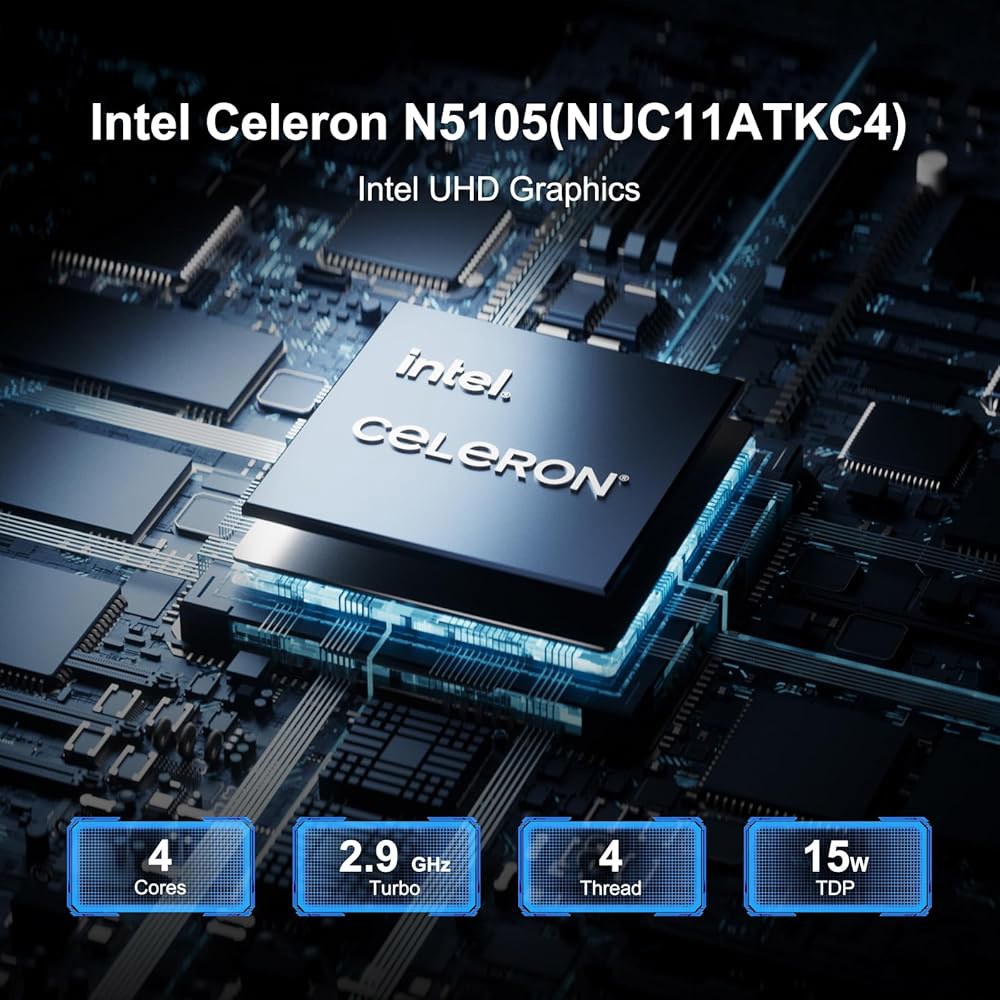 Intel Nuc 11 NUC11ATKC4 아틀라스 캐년 UHD 4코어, PC, - N5105, 800MHz 그래픽, 2.0GHz RAM, 450 16GB SSD, 2.9GHz - 상세 이미지 2