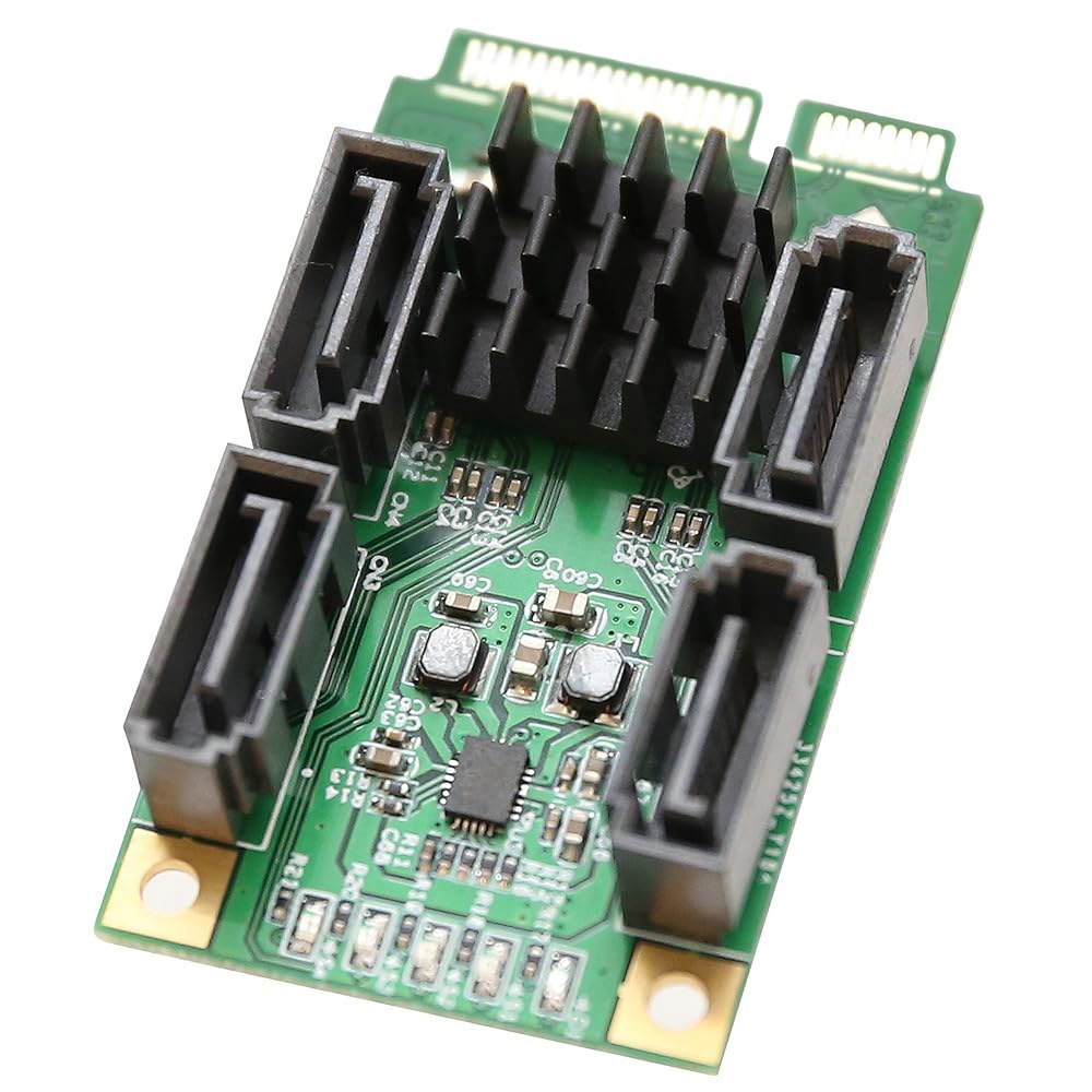 IO Crest 4 포트 SATA III 기타 미니 컨트롤러 Pci-E 카드 부품 SI-MPE40125 - 상세 이미지 3