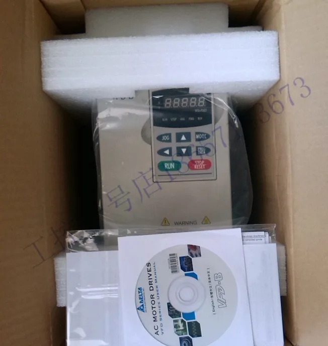 오리지널 대만 델타 VFD-B 인버터 VFD007B43A 380V 0.75KW 신
