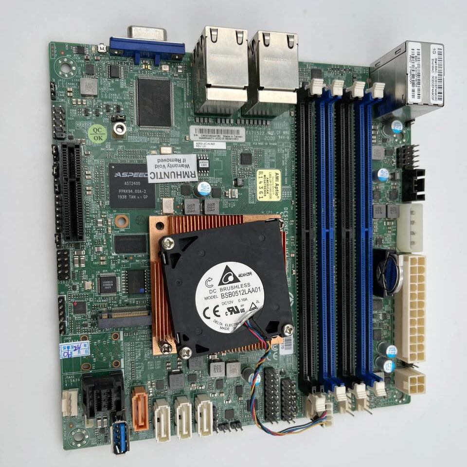 슈퍼마이크로 임베디드/IoT 마더보드단일 소켓 FCBGA1310 아톰 프로세서 C3558 쿼드 1GbE LAN A2SDI-4C-HLN4F