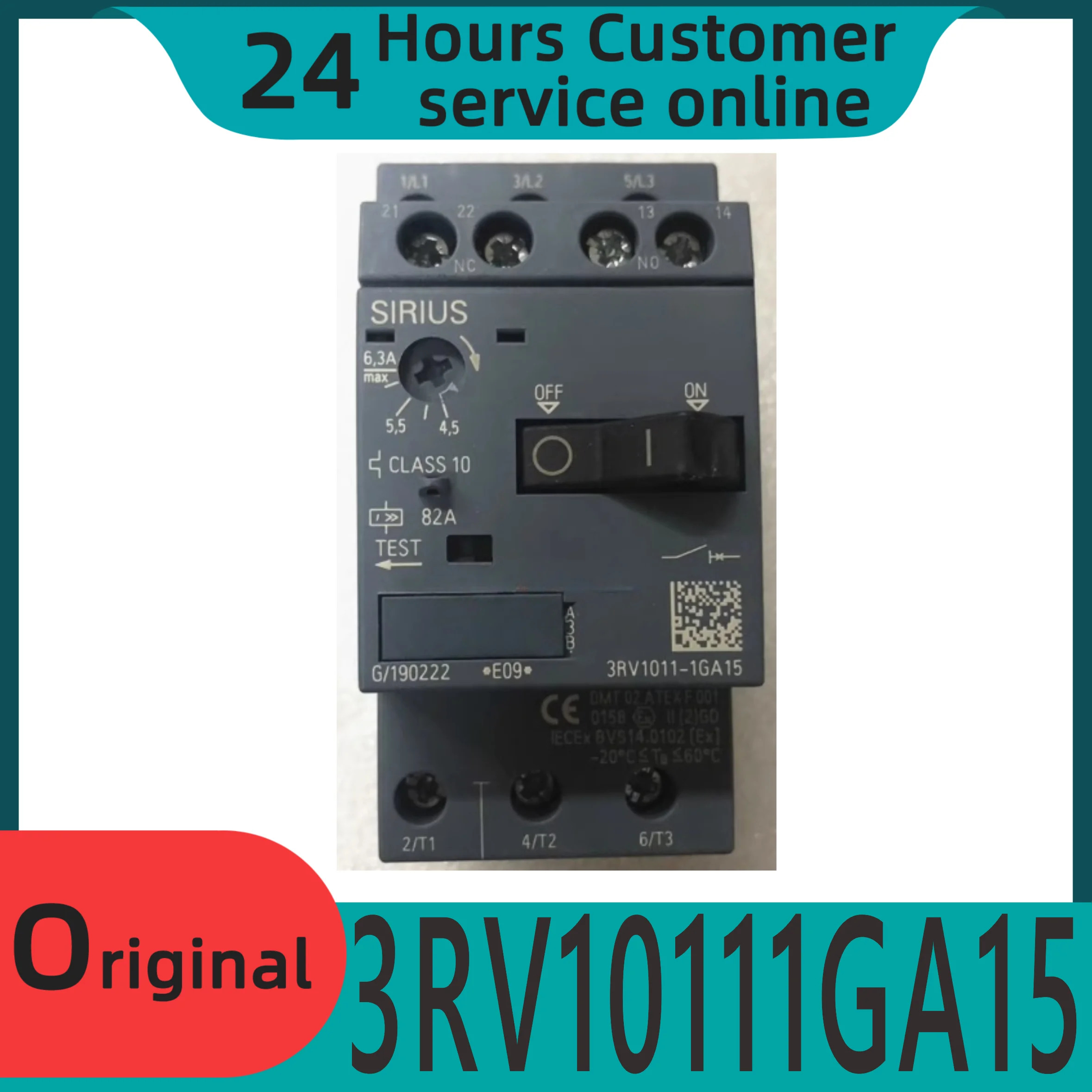원본 3RV1011GA15 모터 보호 회로차단기 3RV1011-1GA15
