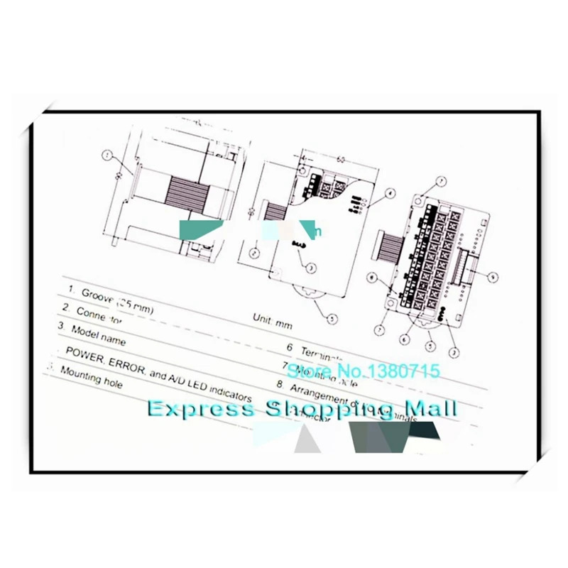 오리지널 DVP04AD-H3 PLC 4 포인트 16 비트 해상도 아날로그 모듈 신