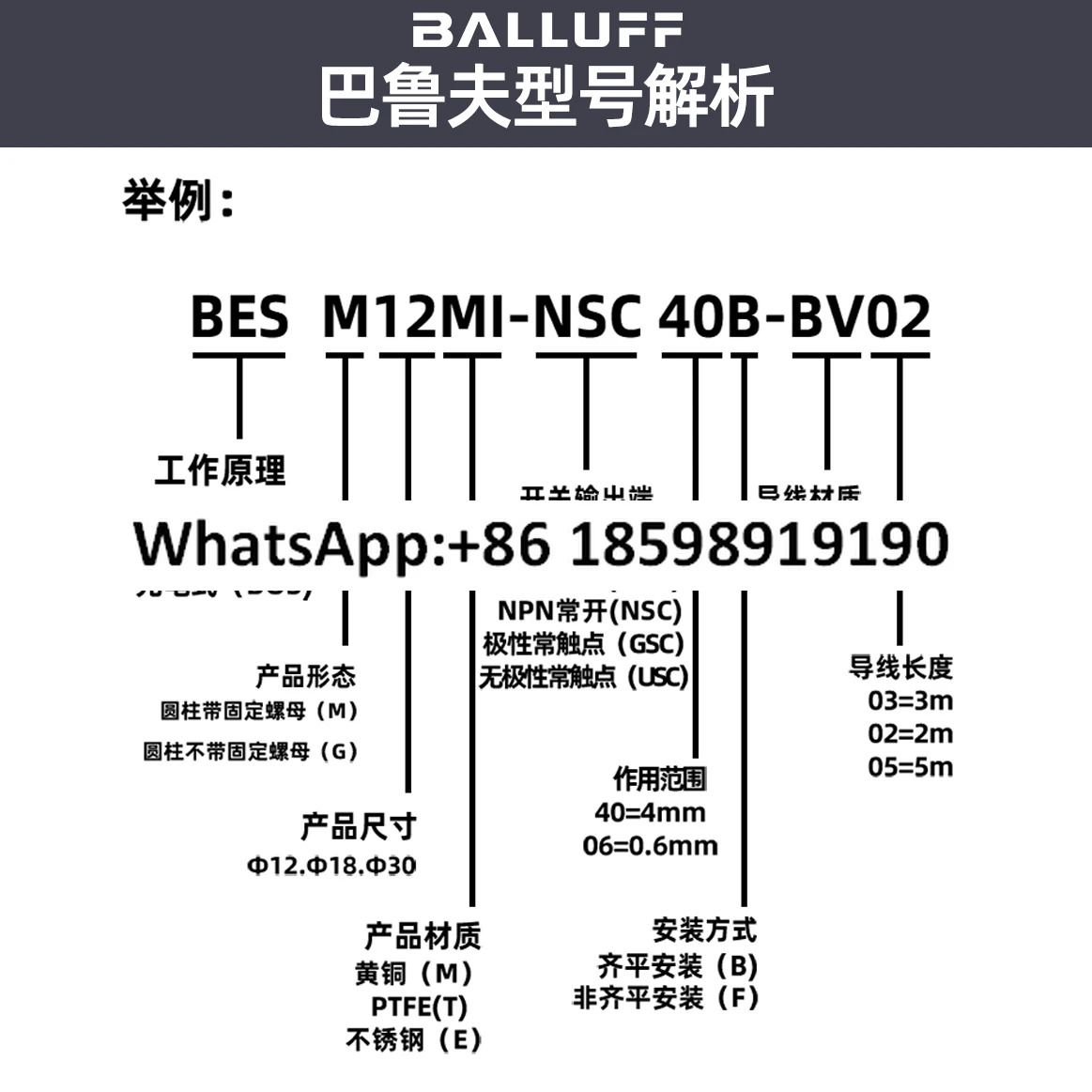 발루프 스위치 BES M12M18M30MI PSC NOC40B S04G S049BV02 센서