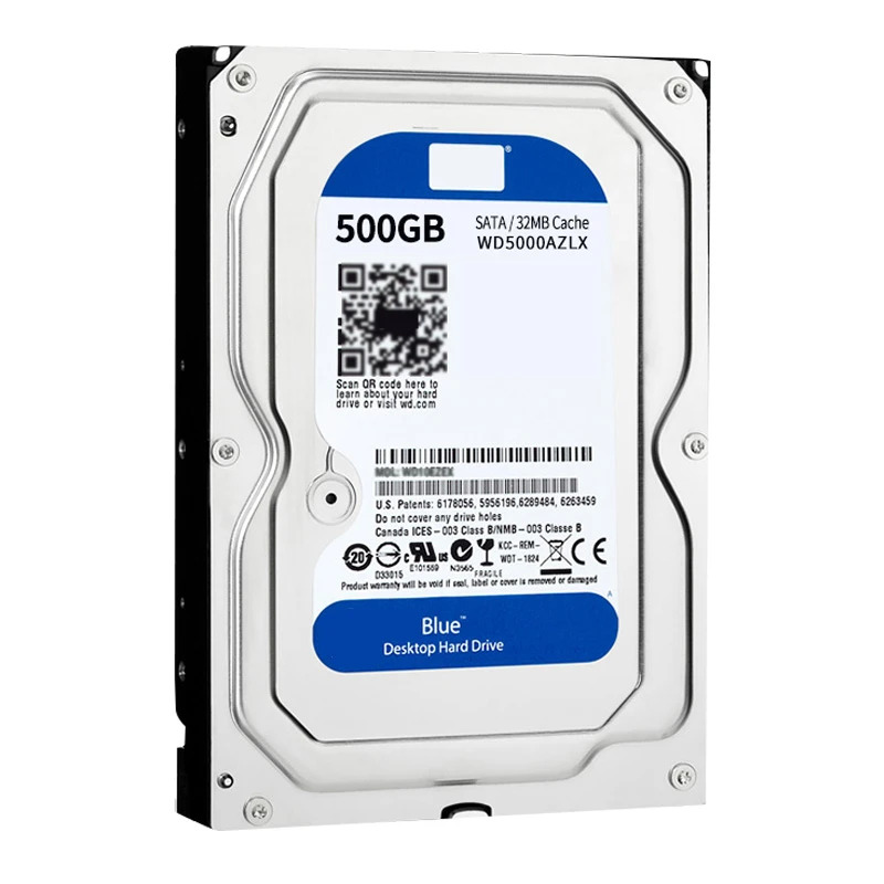 데스크탑 하드 드라이브내장 오리지널 HDD WD 블루 500GB 3.5 인치 SATA 6 Gb/s 32MB 7200RPM WD5000AZLX